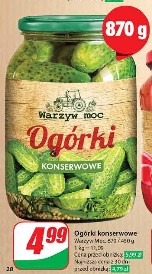 Ogorki konserwowe Warzyw moc promocja