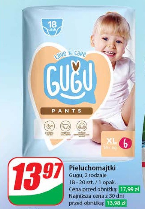 Pieluchomajtki xl 6 Gugu pants promocja