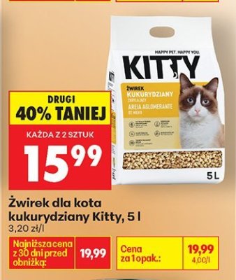 Żwirek dla kota kukurydziany 5l promocja w Biedronka