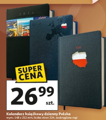 Kalendarz książkowy dzienny Polska promocja w Auchan