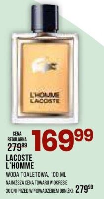 Perfumy Lacoste L'Homme promocja w Drogerie Natura