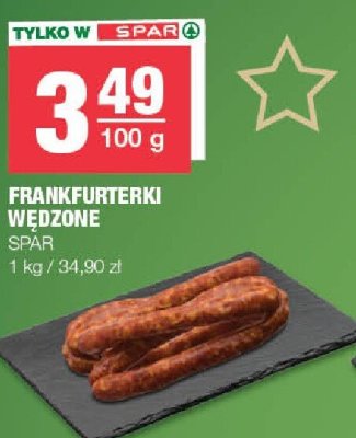 Frankfurterki wędzone SPAR promocja w SPAR