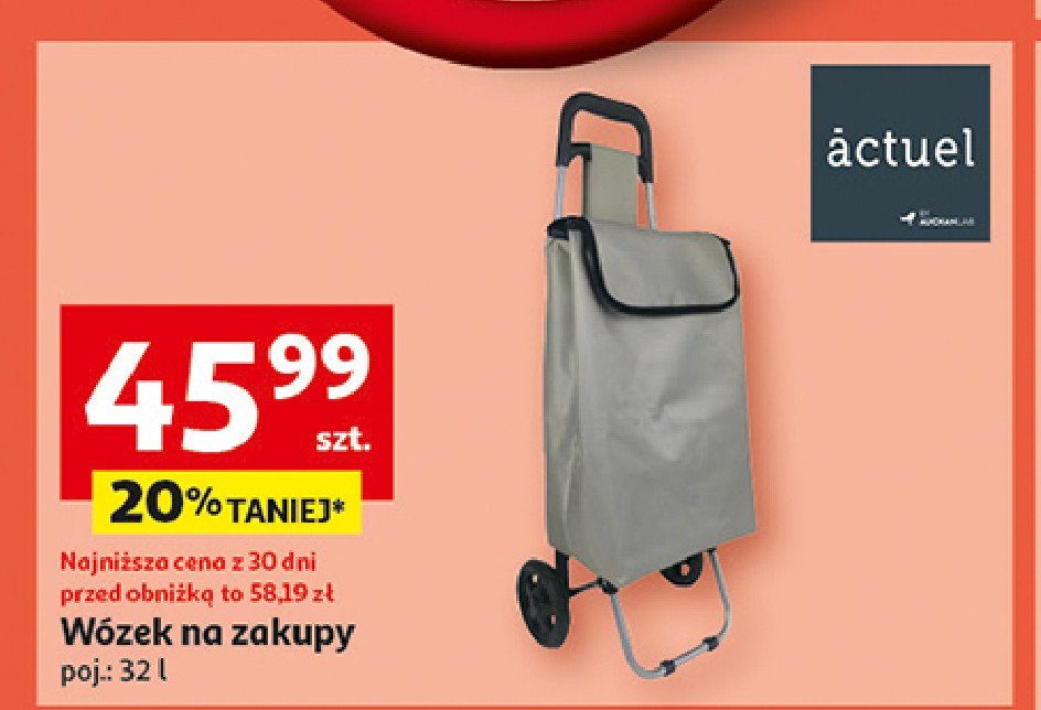 Wózek zakupowy 32 l Actuel promocja