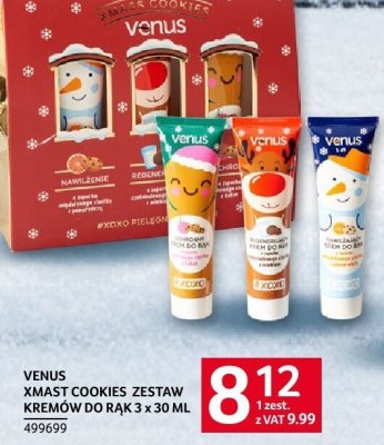 Zestaw kremów do rąk Venus Xmast Cookies 3 x 30 ml promocja w Selgros