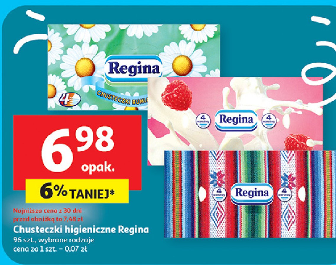 Chusteczki malinowe Regina promocja
