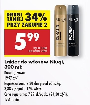 Lakier do włosów power promocja w Biedronka