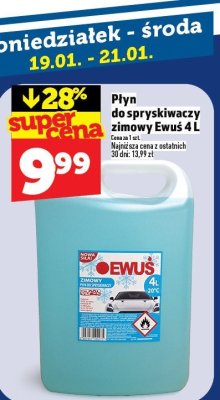Płyn do spryskiwaczy zimowy Ewuś 4L promocja w TOPAZ