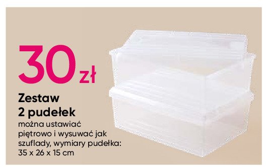 Pudełka 35 x 26 x 15 cm promocja w Pepco