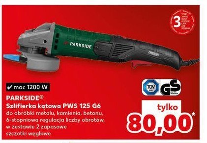 Szlifierka kątowa pws 125 g6 Parkside promocja