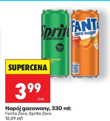 Napój gazowany Fanta Zero Sugar, 330 ml promocja w Biedronka