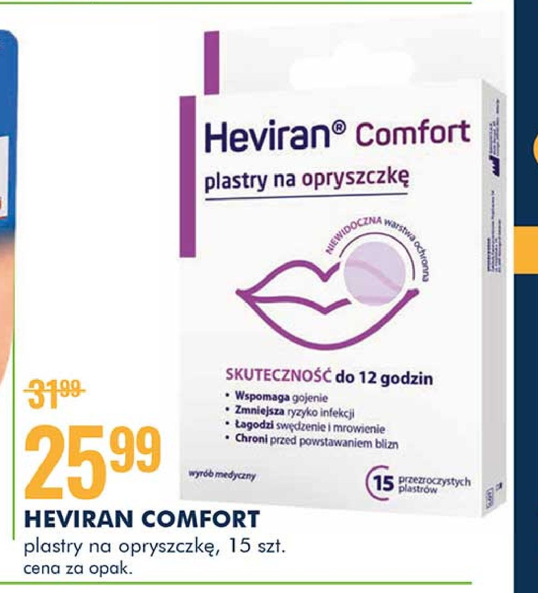 Plastry na opryszczkę Heviran comfort promocja
