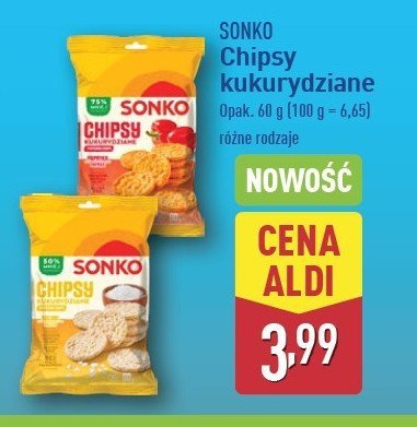 Chipsy kukurydziane solone Sonko promocja