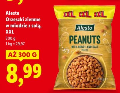 Orzeszki ziemne w miodzie z solą, XXL promocja w Lidl