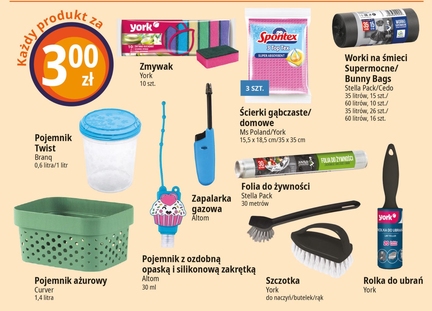 Worki na śmieci z taśmą ściągającą 60 l Anna zaradna promocja