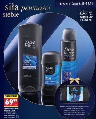 Zestaw DOVE MEN Cleanse + Care w kosmetyczce promocja w Biedronka