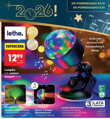 Lampka lub zestaw lampek RGB promocja w Biedronka