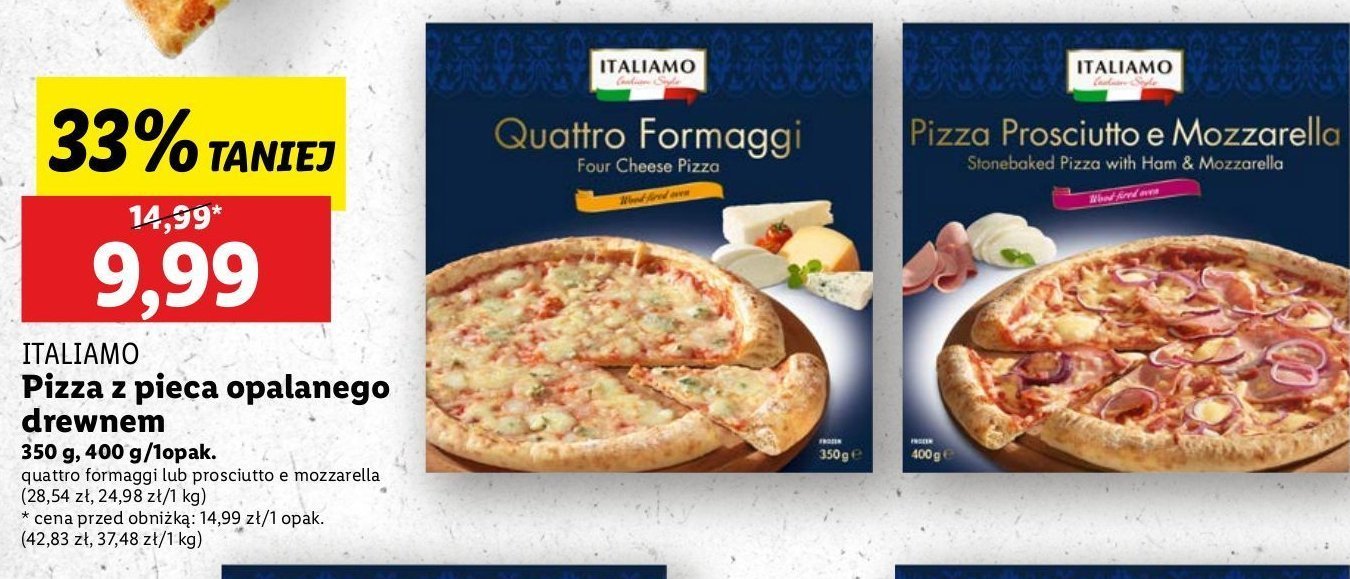 Pizza cztery sery Italiamo promocja w Lidl