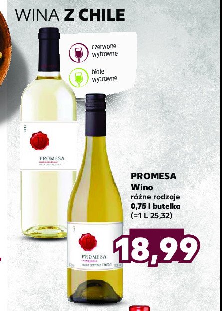 Wino wytrawne Promesa sauvignon blanc promocja
