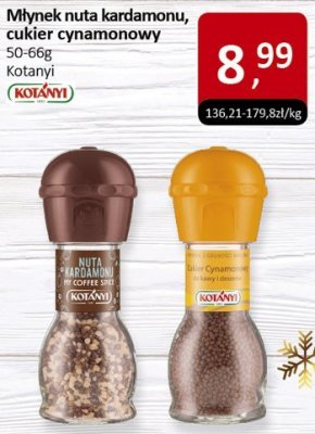 Młynek nuta kardamonu, cukier cynamonowy Kotányi promocja w Market Point