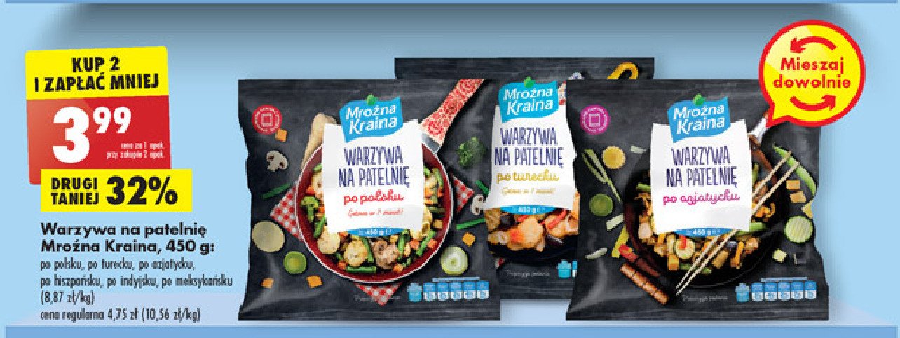 Warzywa na patelnię po indyjsku Mroźna kraina promocja