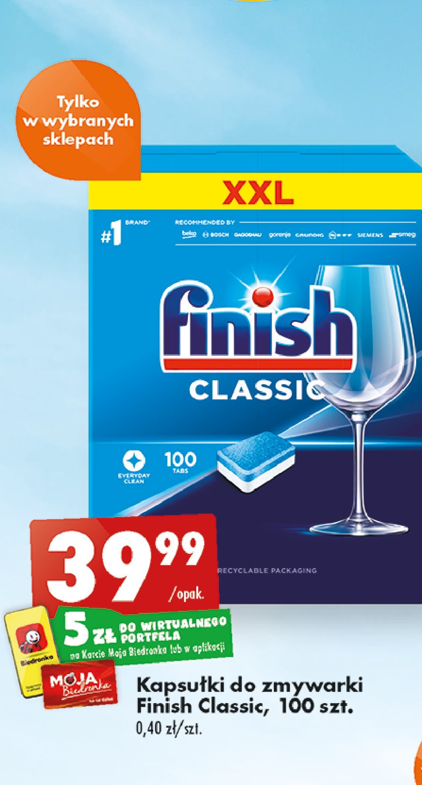 Tabletki do zmywarek regular Finish classic promocja