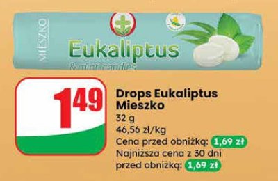 Drops Eukaliptus Mieszko promocja w Dino