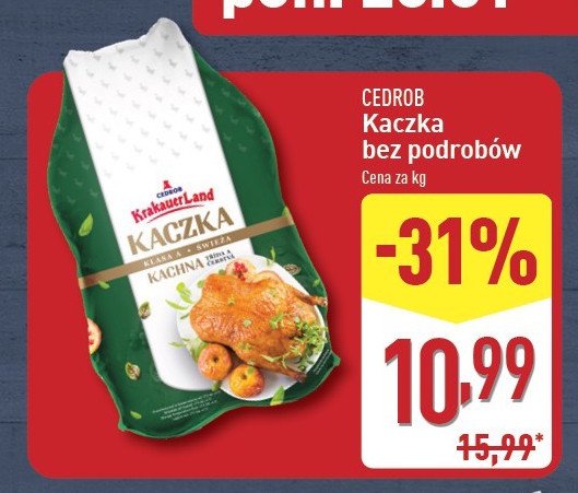 Kaczka bez podrobów Cedrob promocja w Aldi