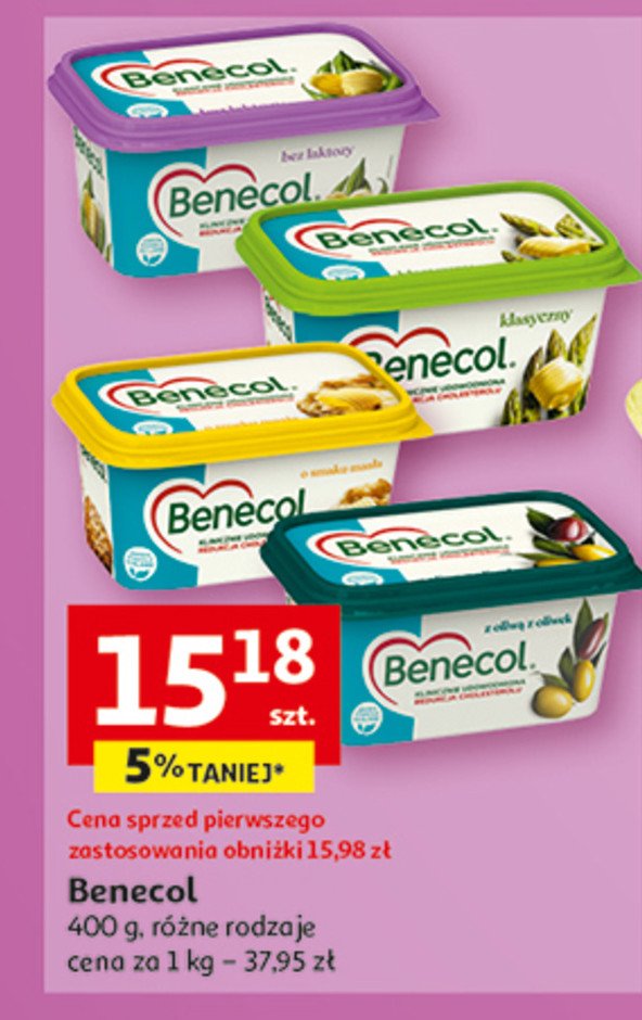 Margaryna bez laktozy Benecol classic Benecol raisio promocja