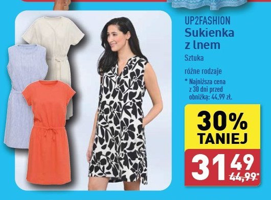 Sukienka damska z lnem Up2fashion promocja