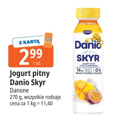 Jogurt pitny Danio Skyr promocja w Leclerc