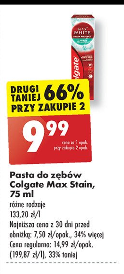 Pasta do zębów clay & minerals Colgate max white promocja