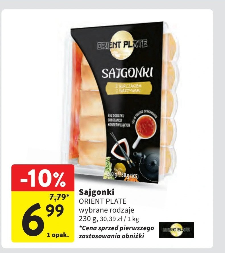 Sajgonki z kurczakiem i warzywami Orient plate promocja