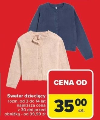 Sweter dziecięcy 68-98 cm promocja w Carrefour