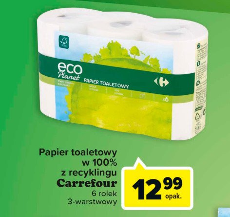 Papier toaletowy Carrefour eco planet promocja