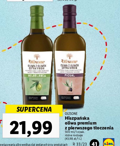 Oliwa z oliwek picual Olisone promocja