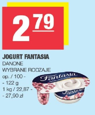 Jogurt Fantasia Danone promocja w SPAR