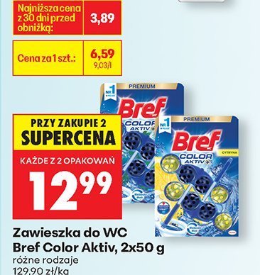 Zawieszka do WC Bref Color Aktiv różne rodzaje promocja w Biedronka