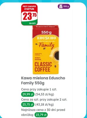 Kawa mielona Family 550 g promocja w Dino