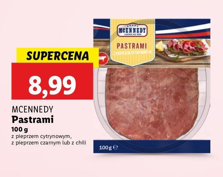 Pastrami z pieprzem cytrynowym Mcennedy promocja