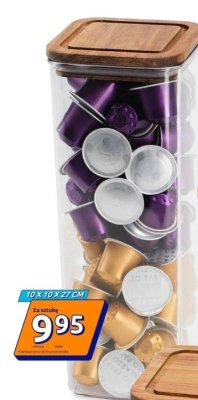 Słoik do przechowywania 10x10x27 cm promocja w Action