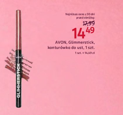 Konturówka do ust nude Avon glimmerstick diamond promocja w Rossmann