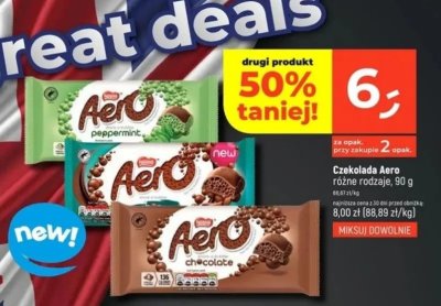 Czekolada Aero różne rodzaje, 90 g promocja w Dealz