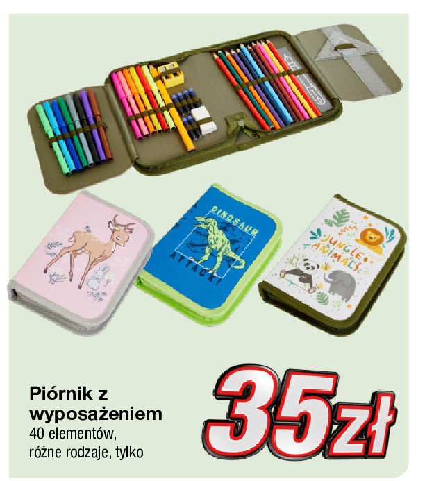 Piórnik z wyposażeniem promocja