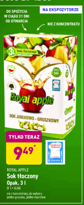 Sok jabłko - marchewka Royal apple promocja