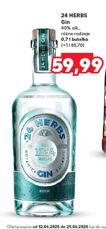 Gin 24 HERBS BOTANIC promocja w Kaufland