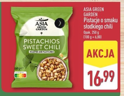 Pistacje o smaku słodkiego chili promocja w Aldi