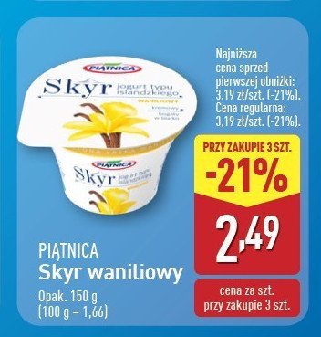 Jogurt typu islandzkiego waniliowy Piątnica skyr promocja