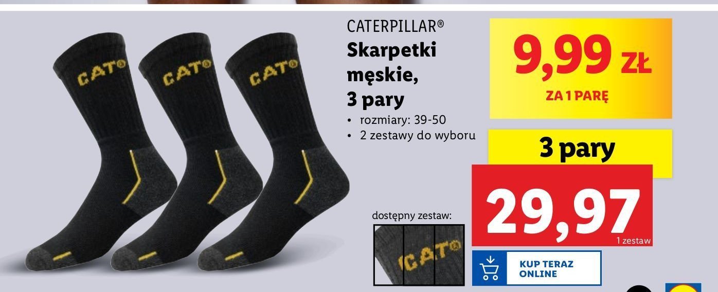 Skarpetki robocze 39-50 Cat promocja