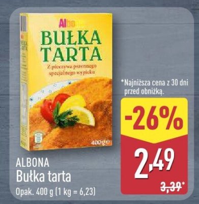 Bułka tarta Albona Bułka tarta promocja w Aldi