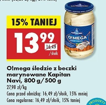 艢ledzie z beczki marynowane Kapitan navi promocja